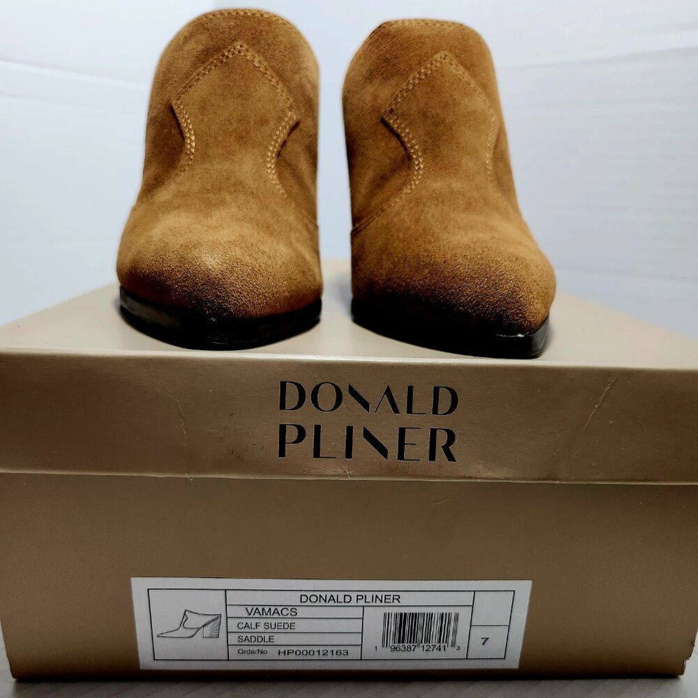 Donald Pliner Vama Heeled Mule Brown Suede - Picture 9 of 9